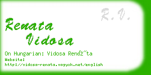 renata vidosa business card
